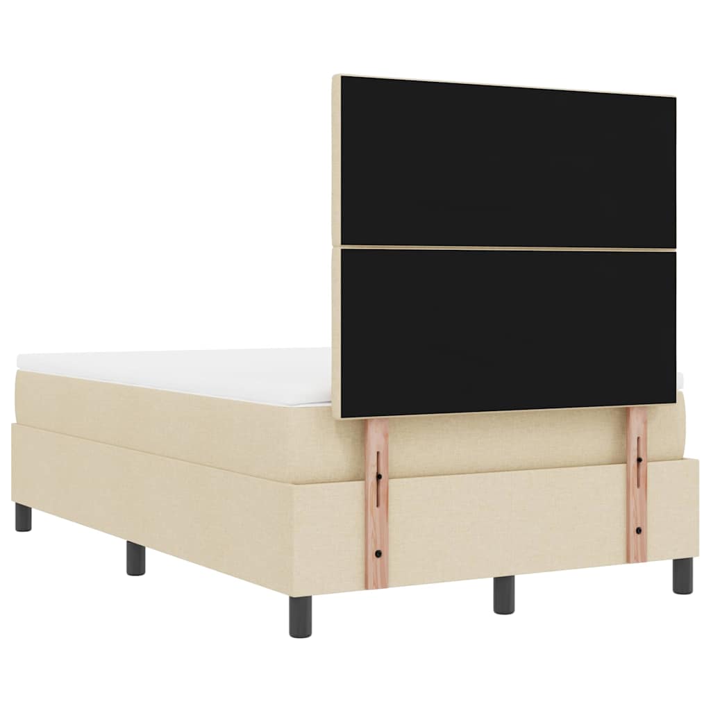 Letto a molle con testiera Crema 120 x 200 cm Tessuto | homemem39
