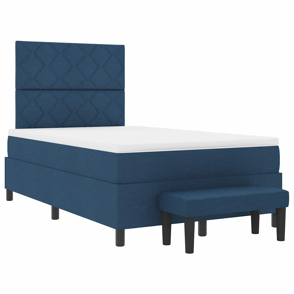Letto a molle con testiera Blu 120 x 200 cm Tessuto | homemem39