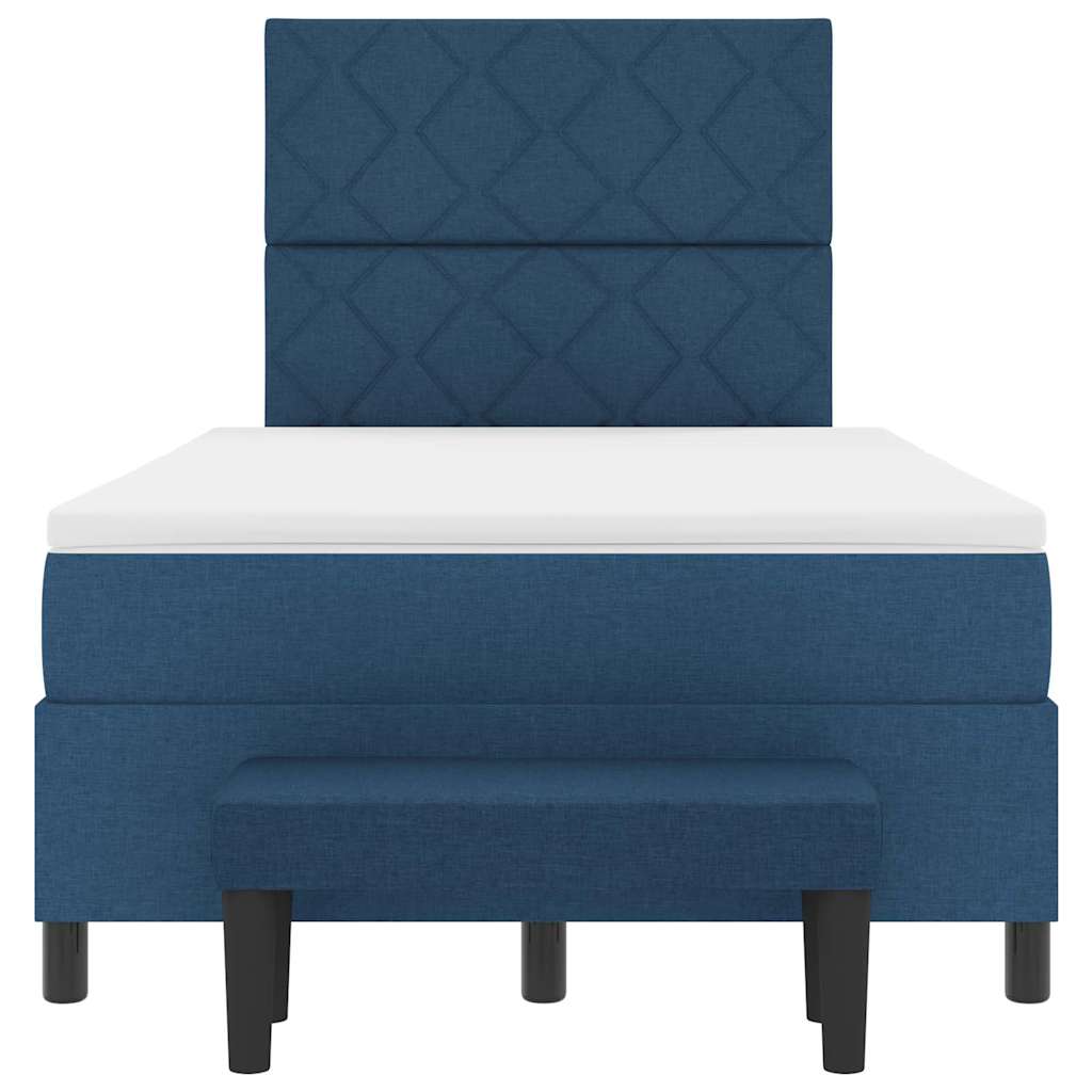 Letto a molle con testiera Blu 120 x 200 cm Tessuto | homemem39