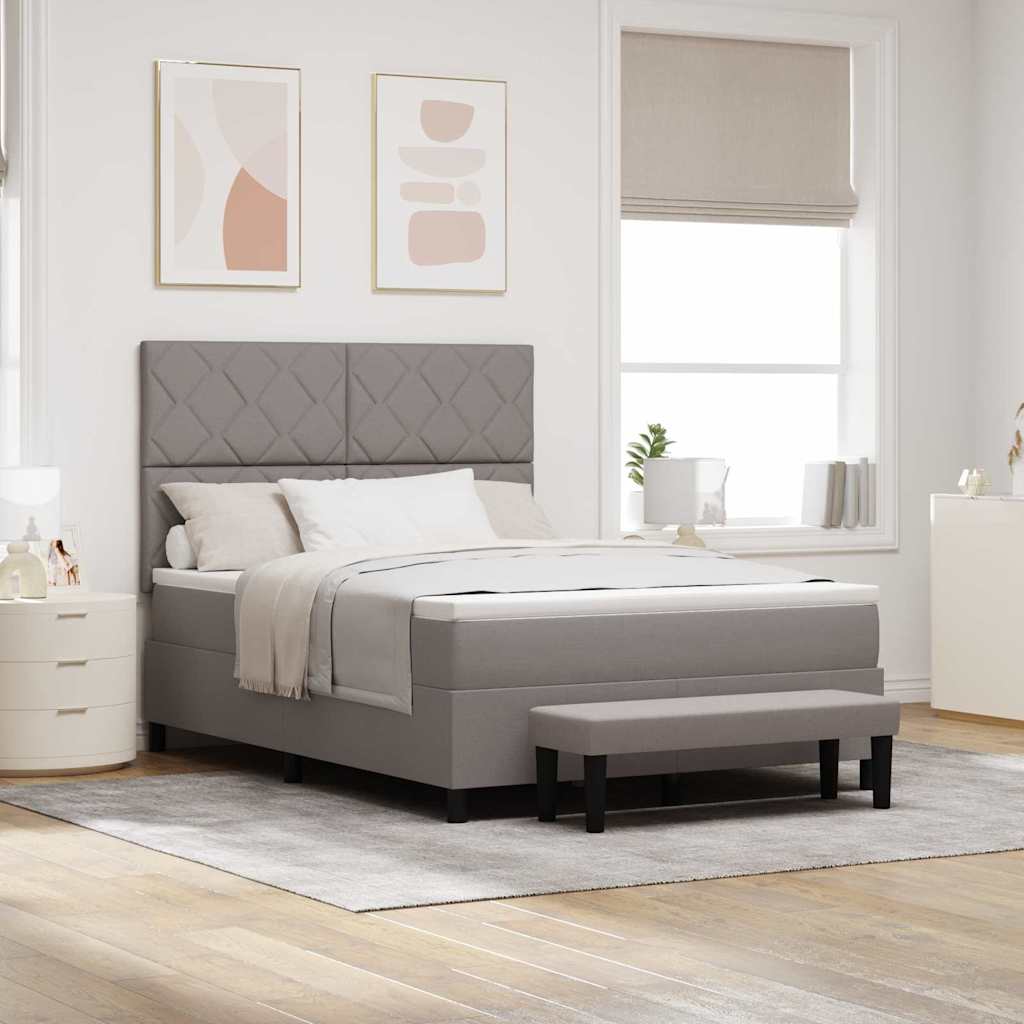 Letto a molle con testiera Talpa 140 x 190 cm Tessuto