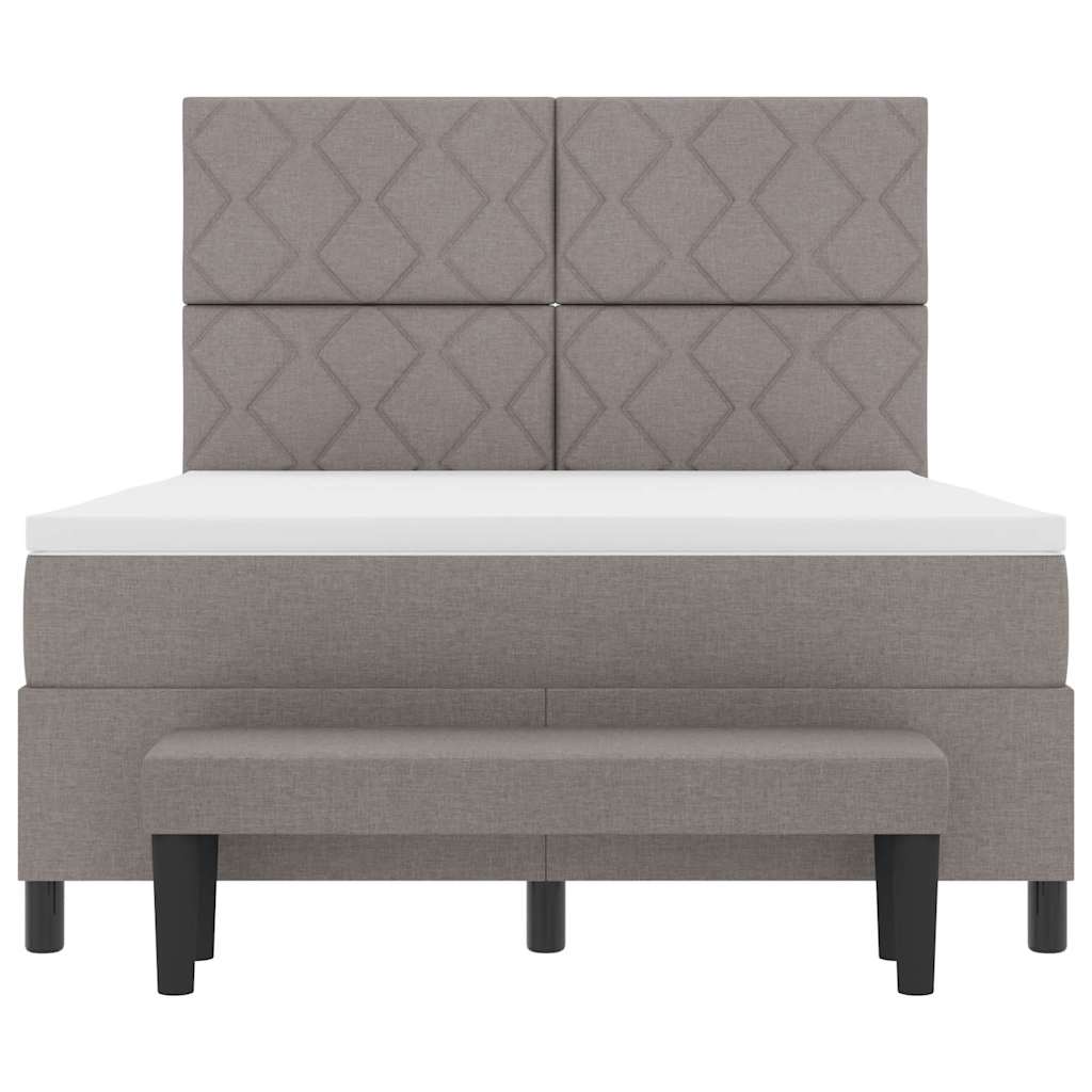 Letto a molle con testiera Talpa 140 x 190 cm Tessuto | homemem39