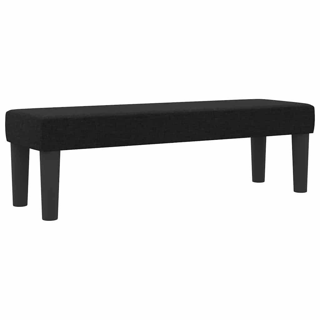 Letto a molle con testiera Nero 140 x 200 cm Tessuto | homemem39