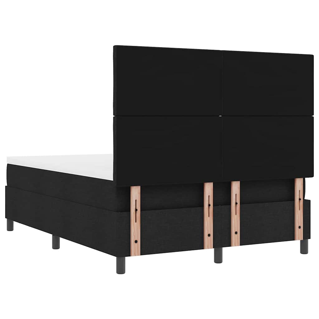 Letto a molle con testiera Nero 140 x 200 cm Tessuto | homemem39