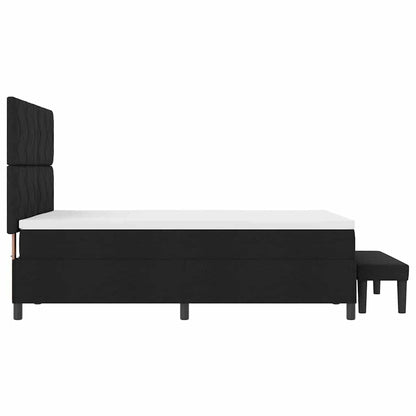 Letto a molle con testiera Nero 140 x 200 cm Tessuto | homemem39