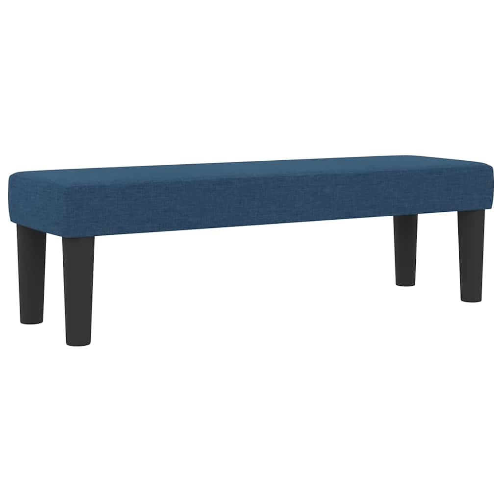 Letto a molle con testiera Blu 140 x 200 cm Tessuto