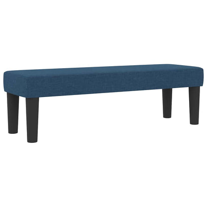 Letto a molle con testiera Blu 140 x 200 cm Tessuto