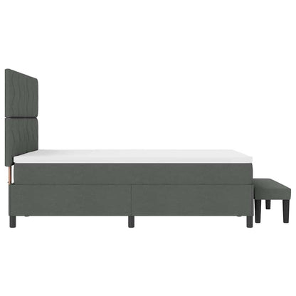 Letto a molle con testiera Grigio scuro 160 x 200 cm Tessuto | homemem39