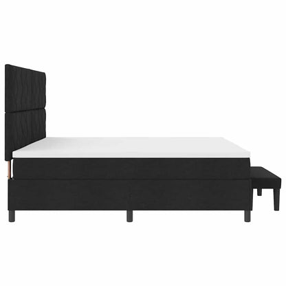 Letto a molle con testiera Nero 200 x 200 cm Tessuto | homemem39