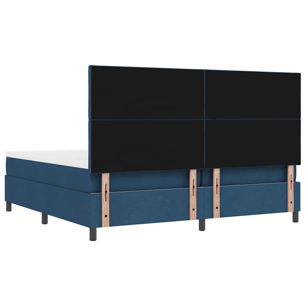 Letto a molle con materasso Blu 200 x 200 cm Tessuto | homemem39