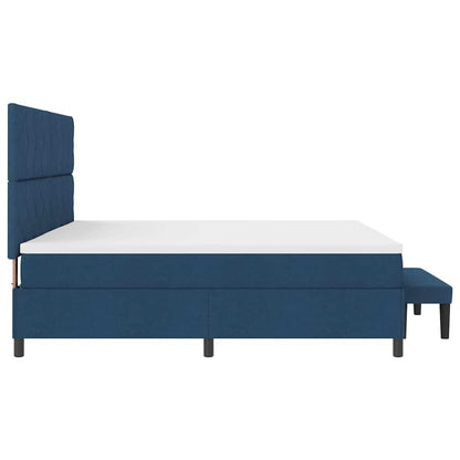 Letto a molle con materasso Blu 200 x 200 cm Tessuto | homemem39
