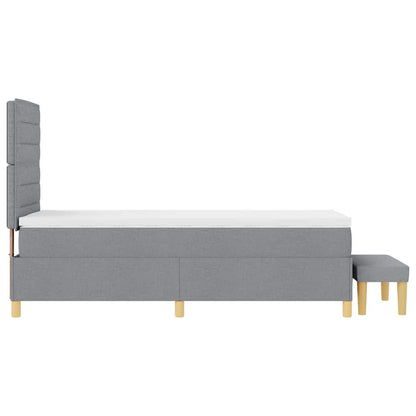Letto a molle con testiera Grigio chiaro 200 x 80 cm Tessuto | homemem39