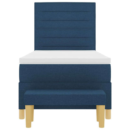 Letto a molle con testiera Blu 200 x 90 cm Tessuto | homemem39