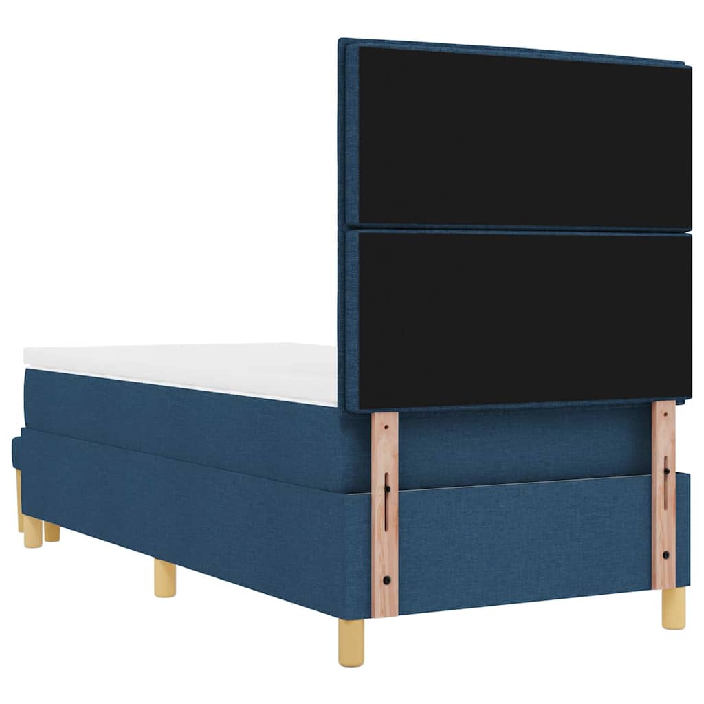 Letto a molle con testiera Blu 200 x 90 cm Tessuto | homemem39