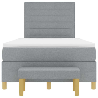 Letto a molle con testiera Grigio chiaro 190 x 120 cm Tessuto | homemem39