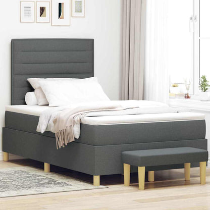 Letto a molle con testiera Grigio scuro 190 x 120 cm Tessuto | homemem39