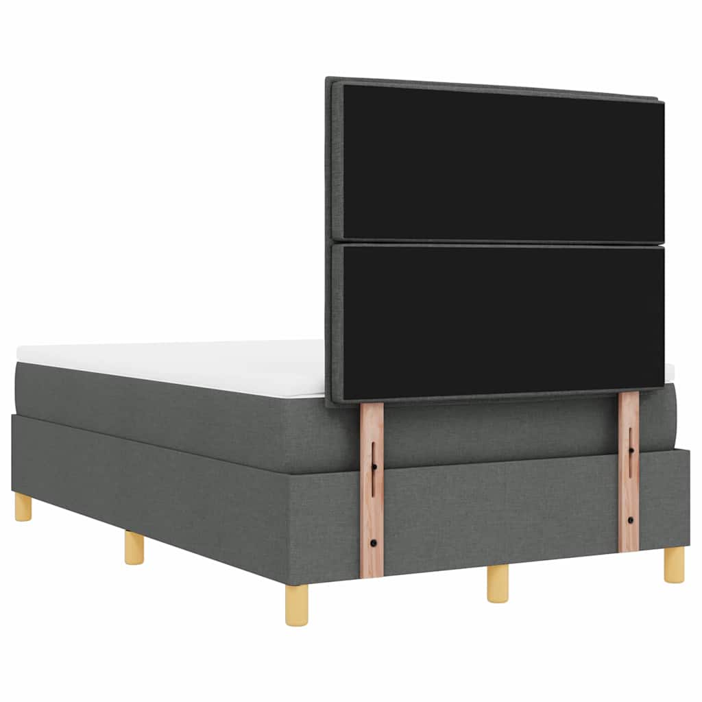 Letto a molle con testiera Grigio scuro 190 x 120 cm Tessuto | homemem39