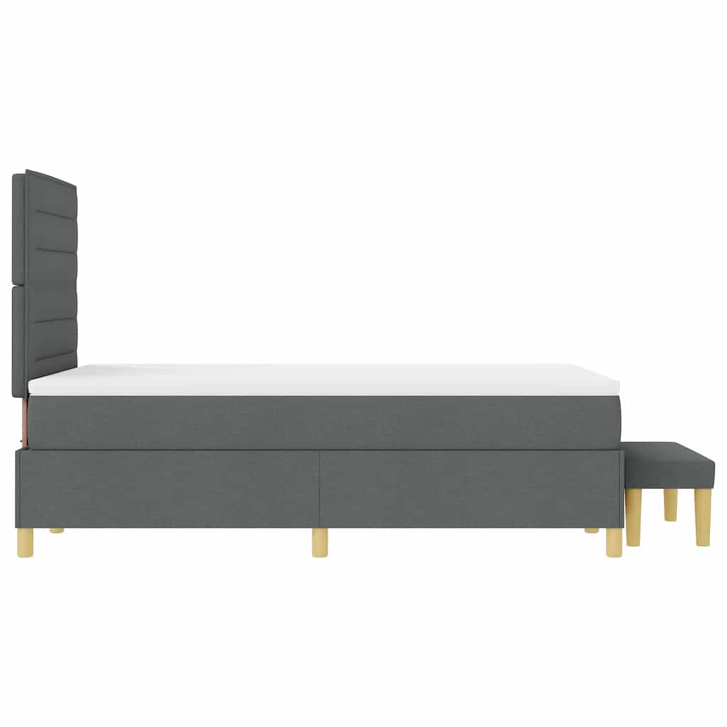 Letto a molle con testiera Grigio scuro 190 x 120 cm Tessuto | homemem39