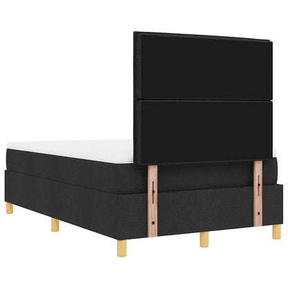 Letto a molle con testiera Nero 190 x 120 cm Tessuto | homemem39