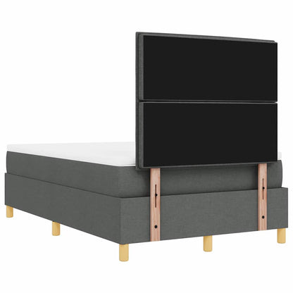 Letto a molle con testiera Grigio scuro 200 x 120 cm Tessuto | homemem39