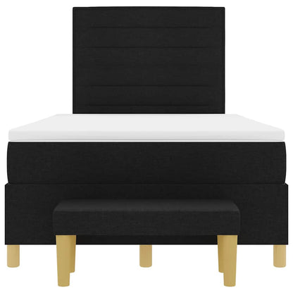 Letto a molle con testiera Nero 200 x 120 cm Tessuto | homemem39