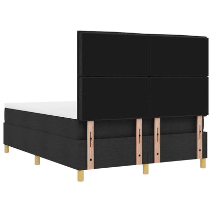 Letto a molle con testiera Nero 190 x 140 cm Tessuto | homemem39