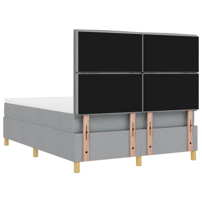 Letto a molle con cuscino Grigio chiaro 200 x 140 cm Tessuto | homemem39