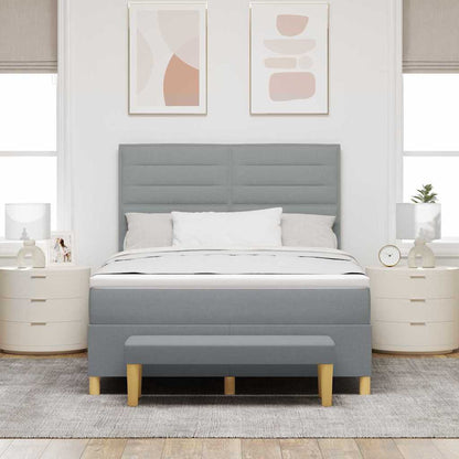 Letto a molle con cuscino Grigio chiaro 200 x 160 cm Tessuto | homemem39