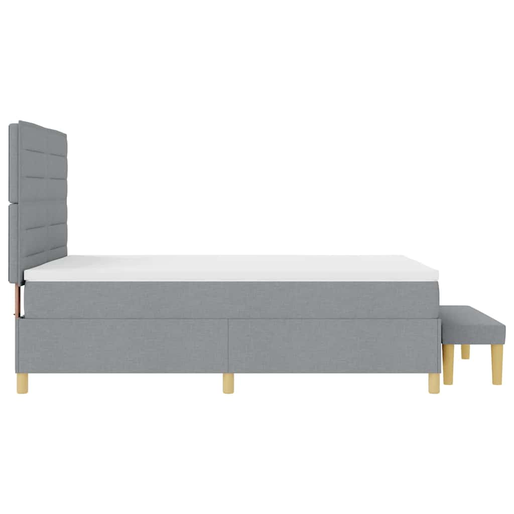 Letto a molle con cuscino Grigio chiaro 200 x 160 cm Tessuto | homemem39