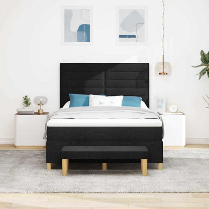 Letto a molle con testiera Nero 200 x 160 cm Tessuto | homemem39