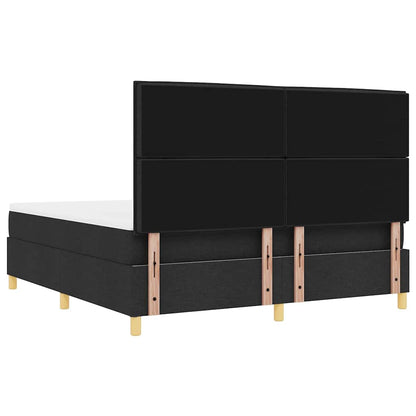 Letto a molle con testiera Nero 200 x 180 cm Tessuto | homemem39
