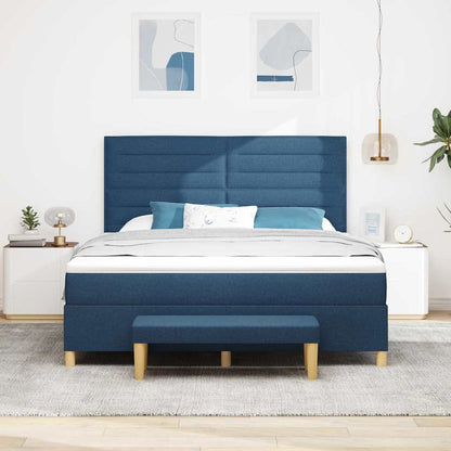 Letto a molle con testiera Blu 200 x 180 cm Tessuto | homemem39