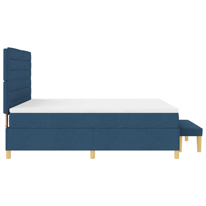 Letto a molle con testiera Blu 200 x 180 cm Tessuto | homemem39