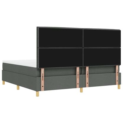Letto a molle con materasso Grigio scuro 200 x 200 cm Tessuto | homemem39