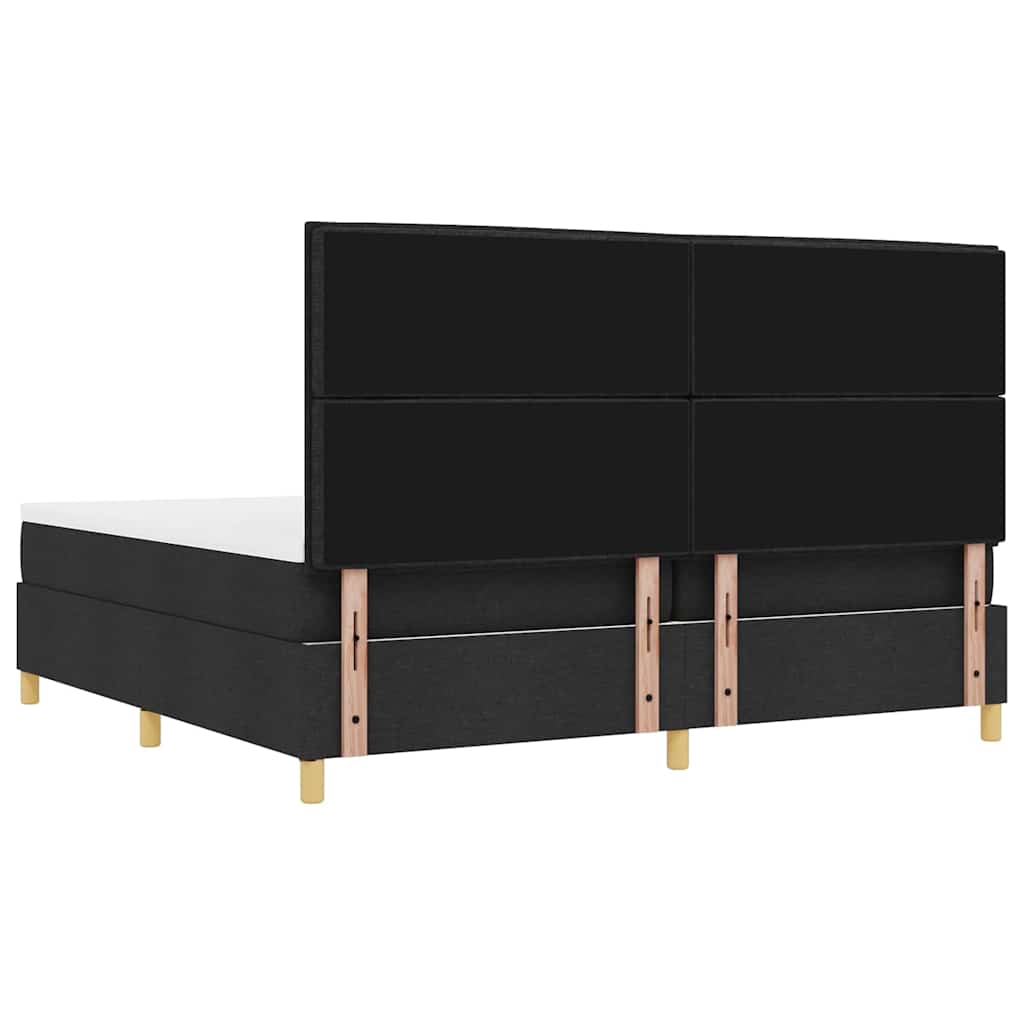 Letto a molle con materasso Nero 200 x 200 cm Tessuto | homemem39