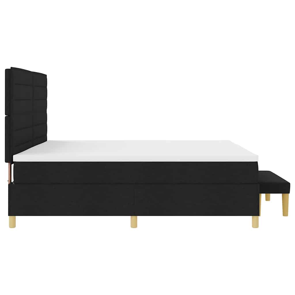 Letto a molle con materasso Nero 200 x 200 cm Tessuto | homemem39