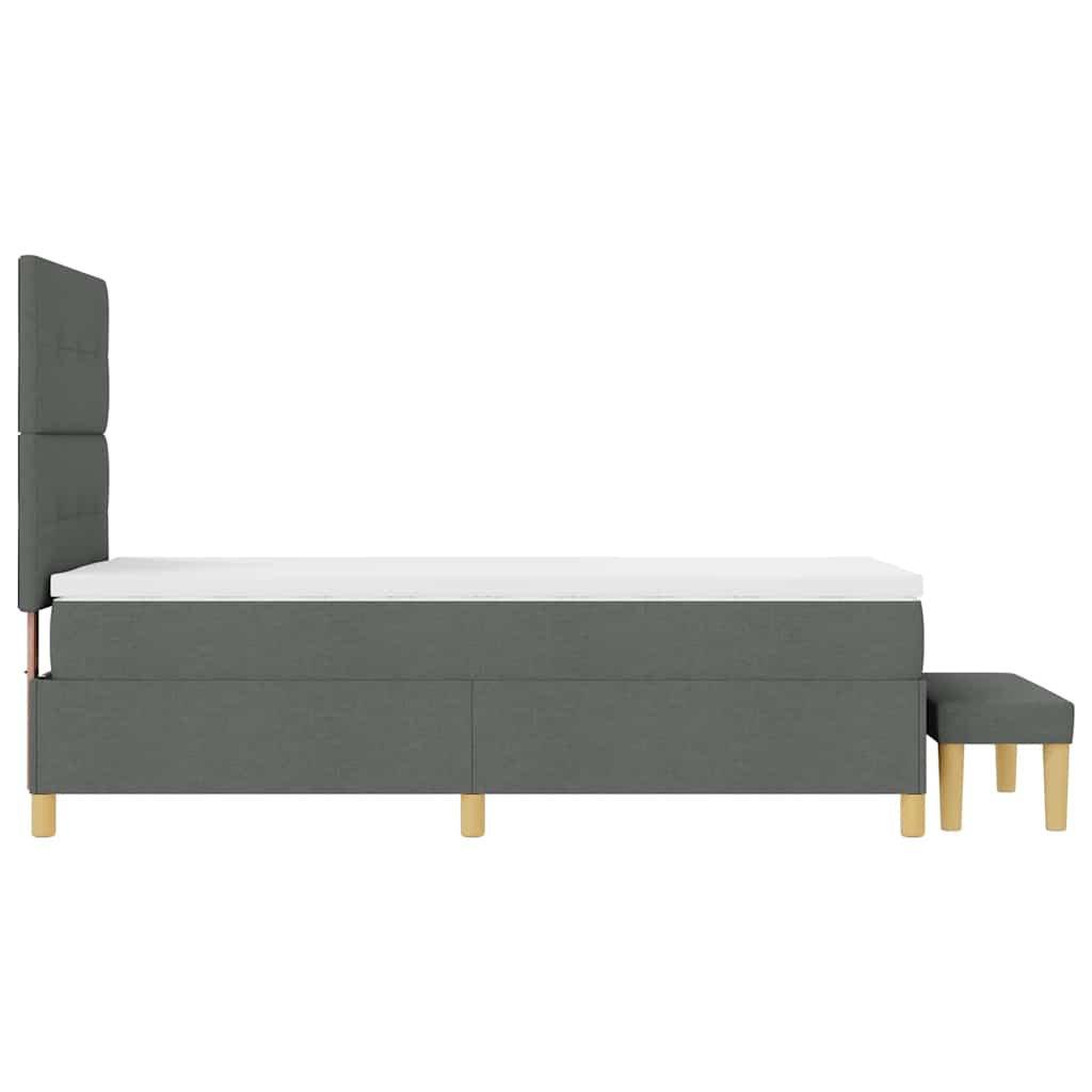 Letto a molle con testiera Grigio scuro 200 x 80 cm Tessuto | homemem39