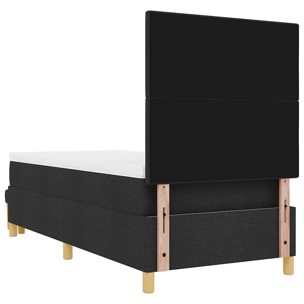 Letto a molle con cuscino Nero 200 x 100 cm Tessuto | homemem39