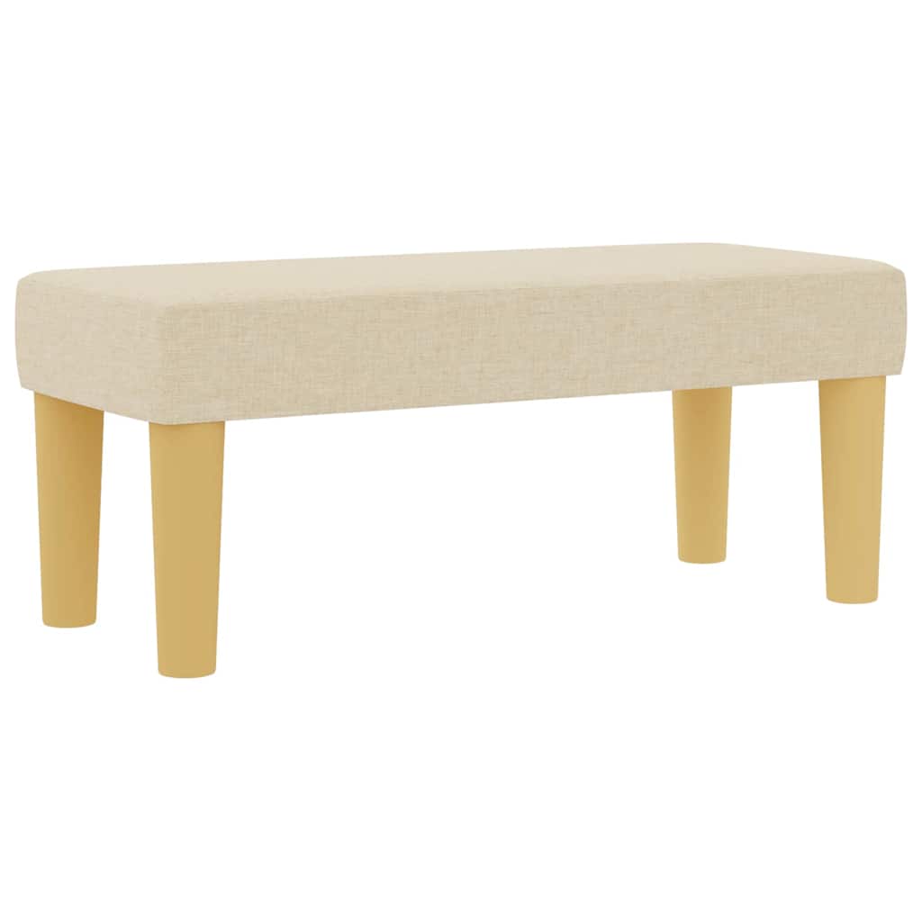 Letto a molle con testiera Crema 200 x 100 cm Tessuto | homemem39