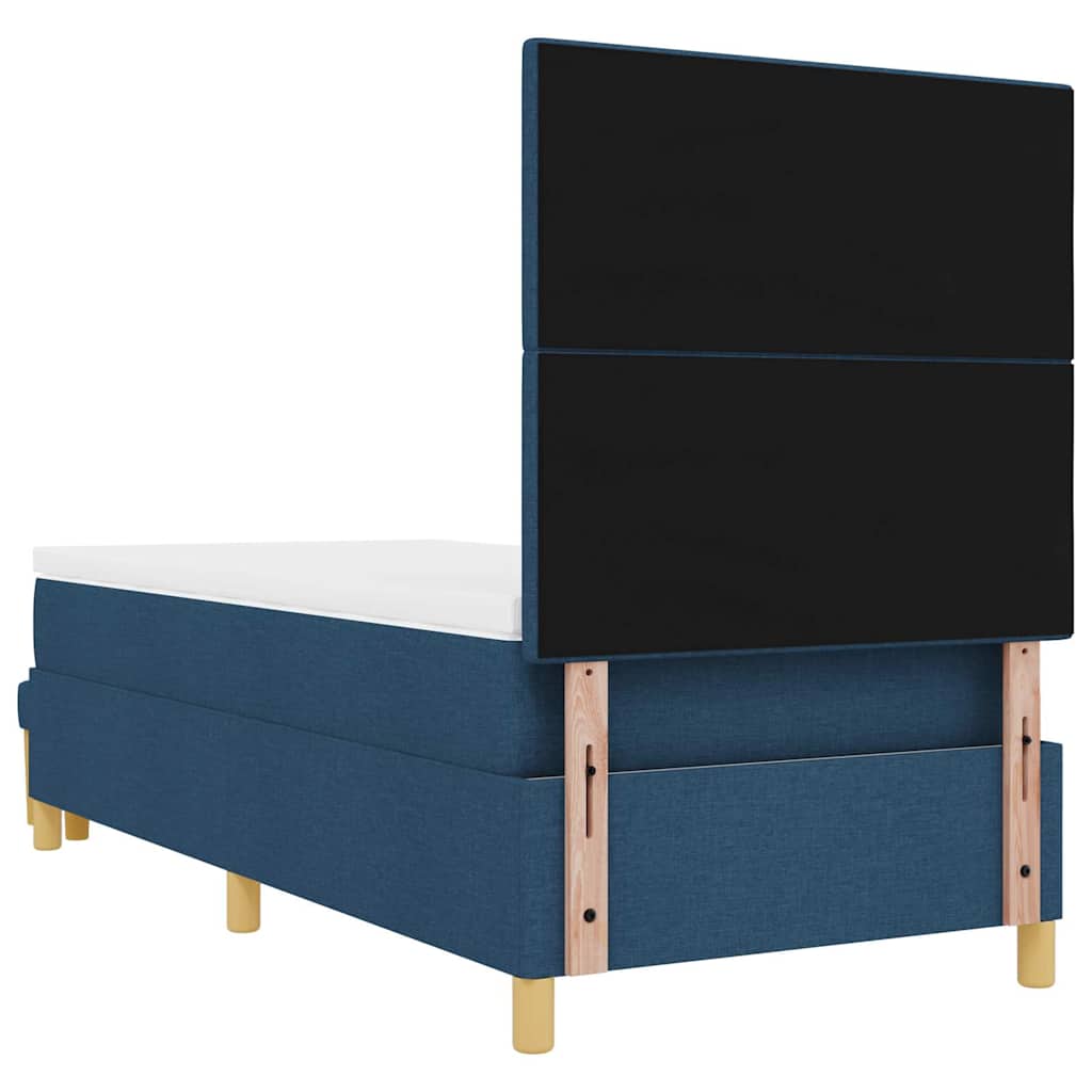 Letto a molle con testiera Blu 200 x 100 cm Tessuto | homemem39