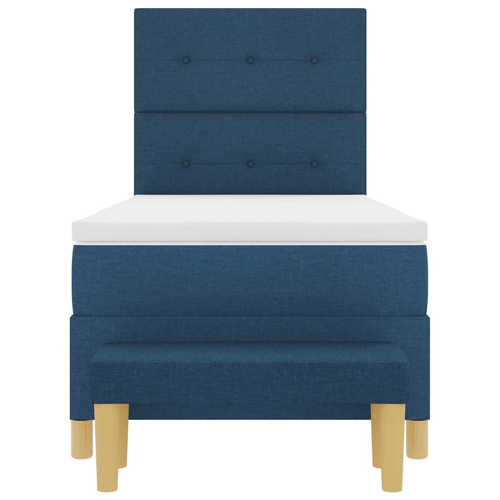 Letto a molle con testiera Blu 200 x 100 cm Tessuto | homemem39
