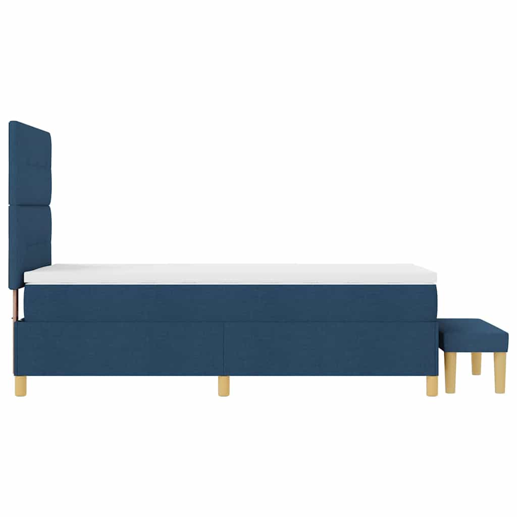 Letto a molle con testiera Blu 200 x 100 cm Tessuto | homemem39