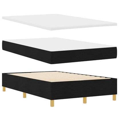 Letto a molle con testiera Nero 190 x 120 cm Tessuto | homemem39