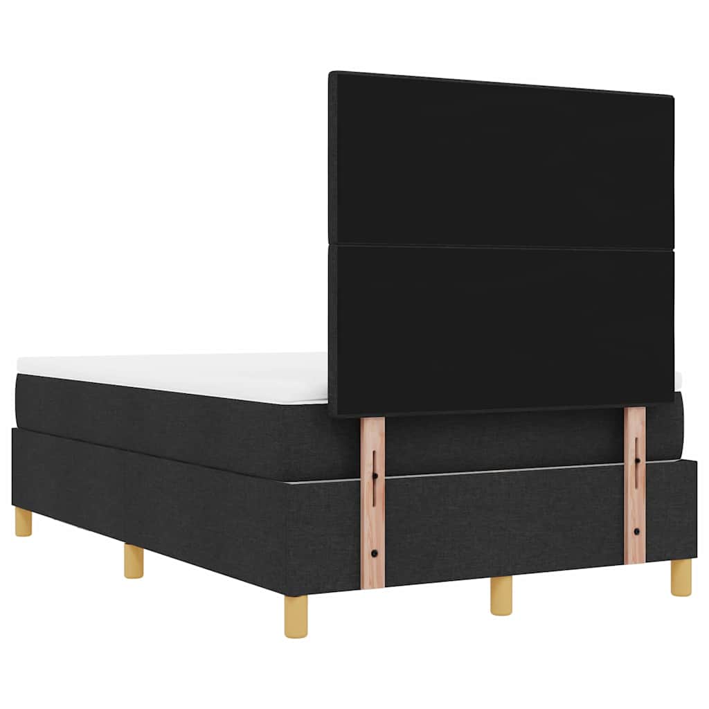 Letto a molle con testiera Nero 190 x 120 cm Tessuto | homemem39