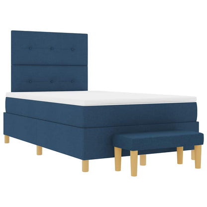 Letto a molle con testiera Blu 190 x 120 cm Tessuto | homemem39