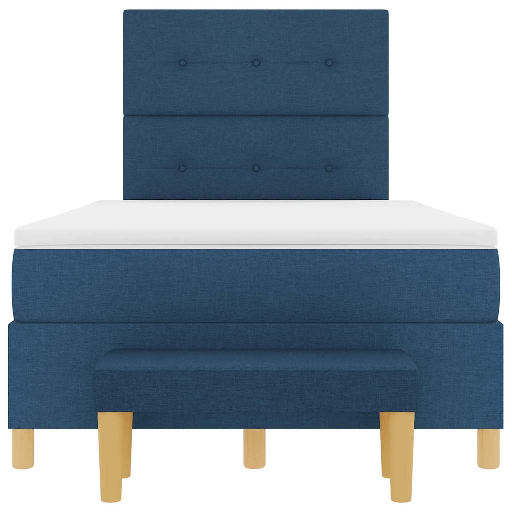 Letto a molle con testiera Blu 200 x 120 cm Tessuto | homemem39
