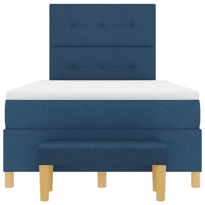 Letto a molle con testiera Blu 200 x 120 cm Tessuto | homemem39