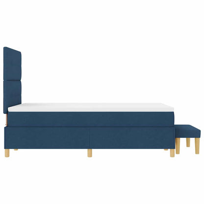 Letto a molle con testiera Blu 200 x 120 cm Tessuto | homemem39