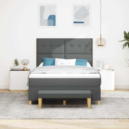Letto a molle con testiera Grigio scuro 190 x 140 cm Tessuto | homemem39