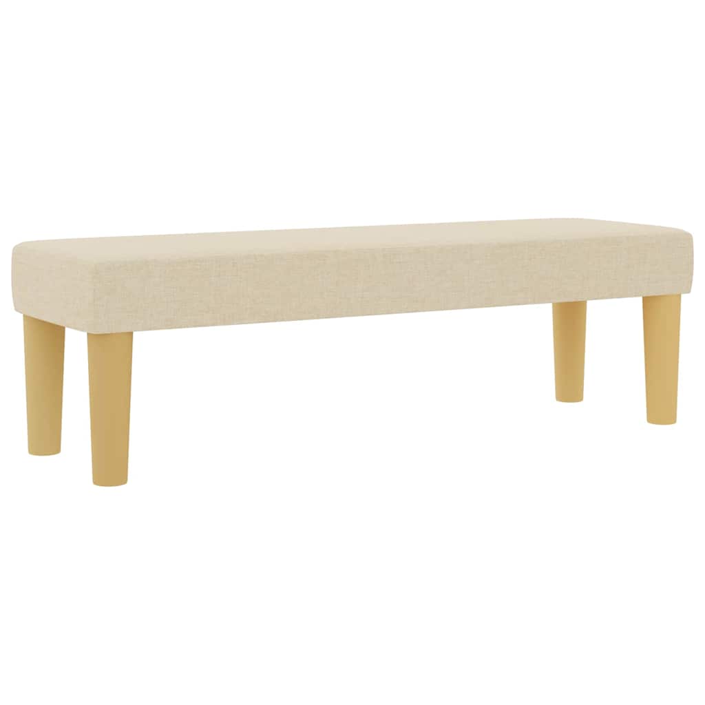 Letto a molle con testiera Crema 140 x 190 cm Tessuto | homemem39
