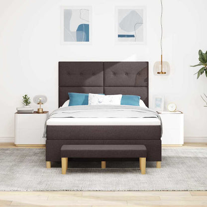 Letto a molle con cuscino Marrone scuro 200 x 140 cm Tessuto | homemem39